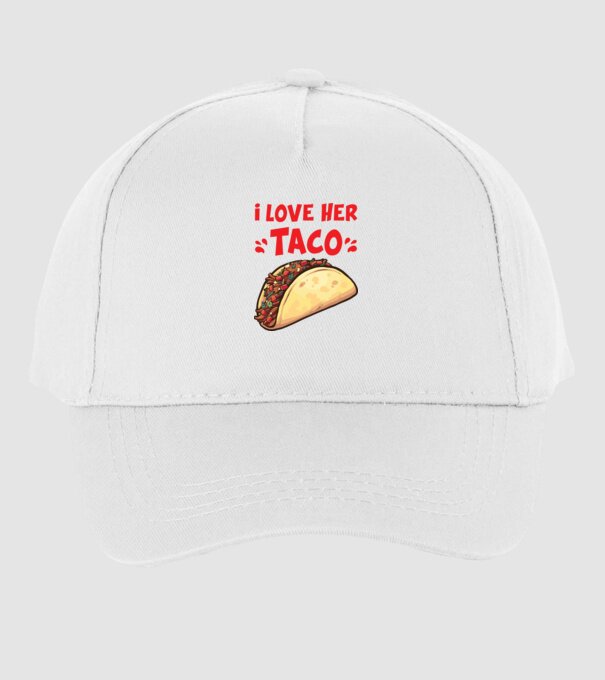 Couple TACO model alb pe tricou