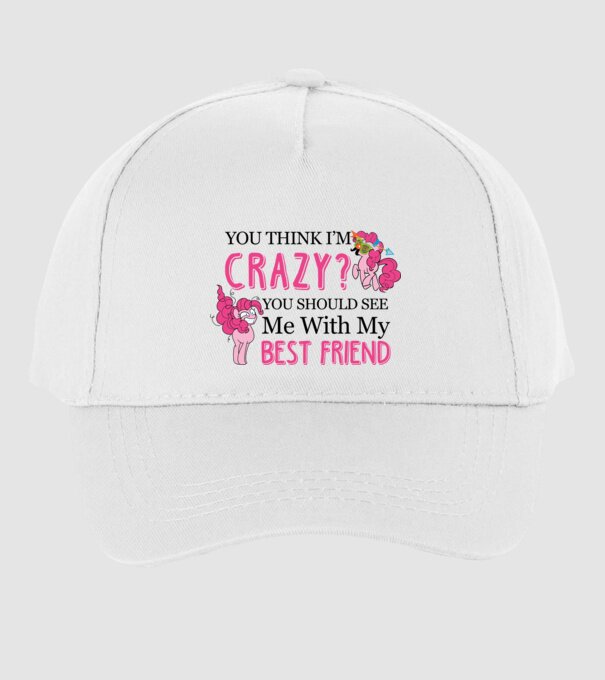 Crazy Friend Unicorn model alb pe tricou