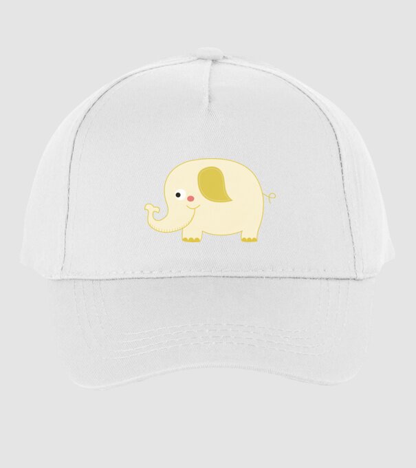 Cute elephant model alb pe tricou