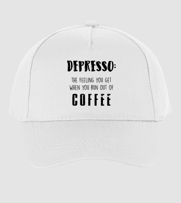 Depresso model alb pe tricou