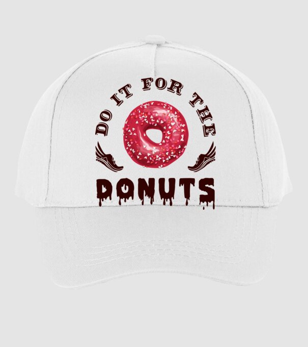 Do it for the donuts model alb pe tricou