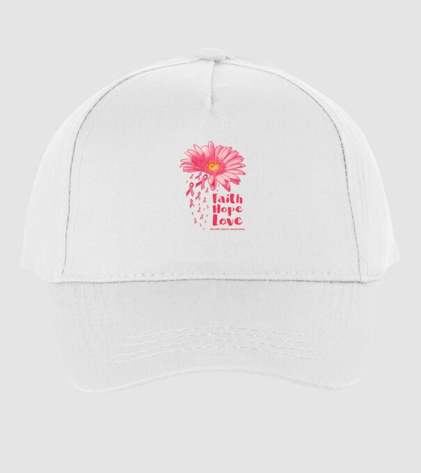 Gerbera faith hope love model alb pe tricou