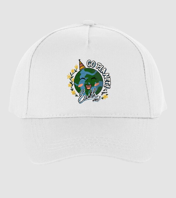 Go planet model alb pe tricou
