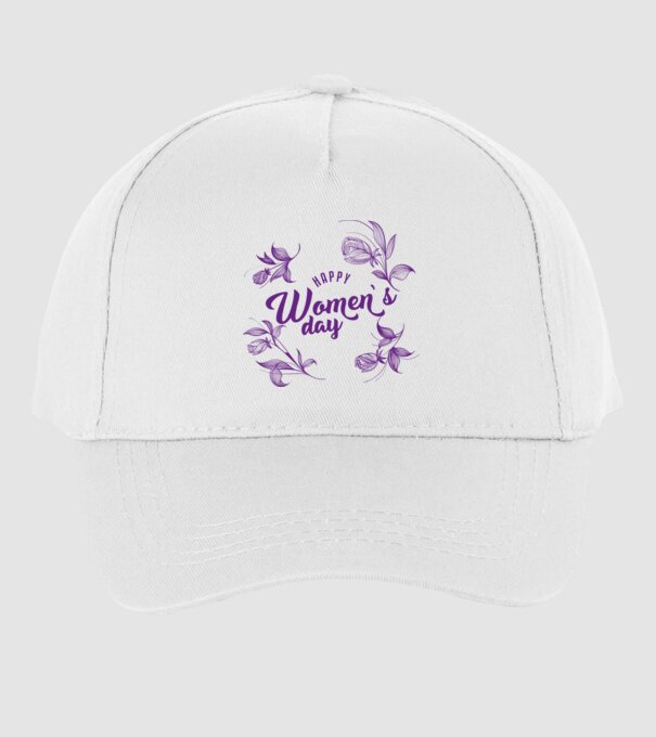 'Happy women''s day' model alb pe tricou