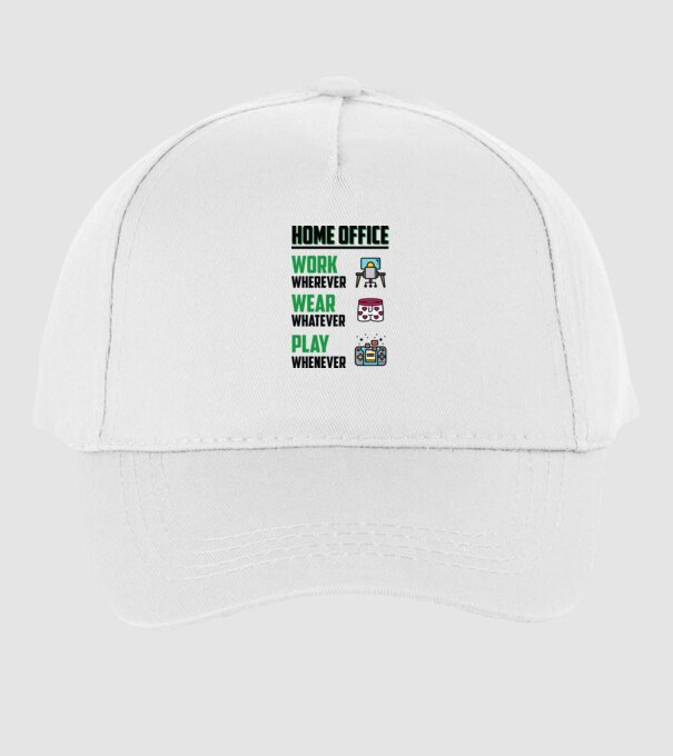 Home office model alb pe tricou