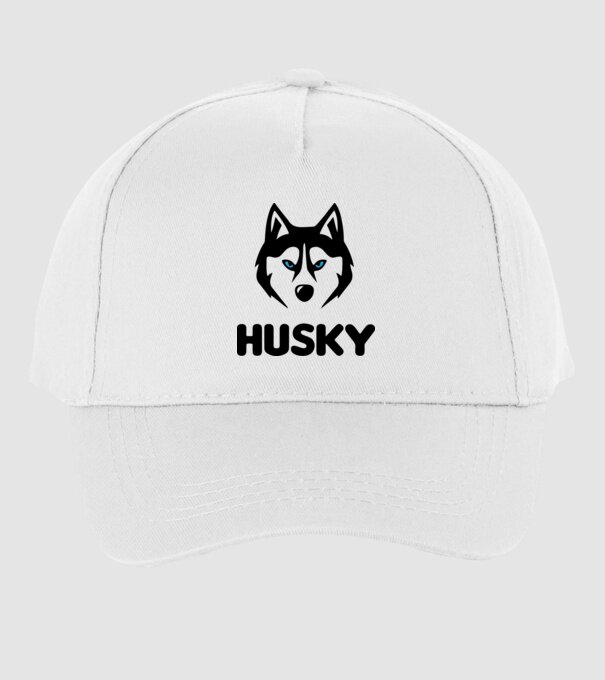 Husky băiat model alb pe tricou