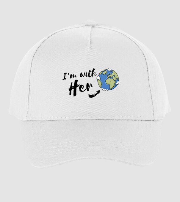 'i''m with her' model alb pe tricou
