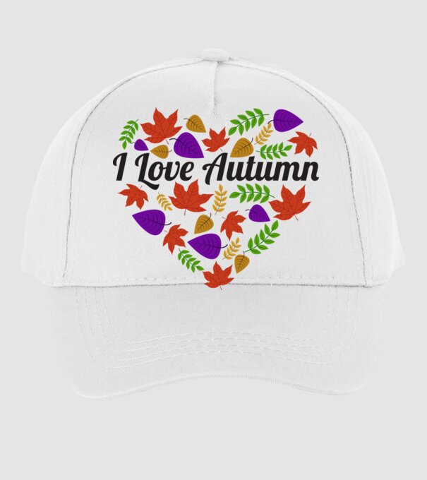 I love autumn model alb pe tricou