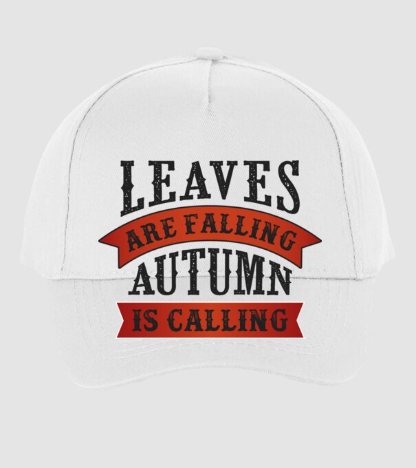 Leaves are falling autumn is calling model alb pe tricou