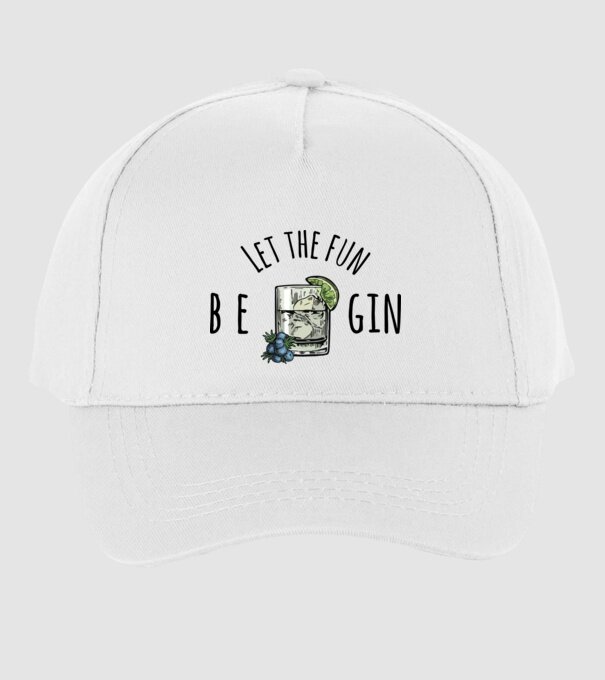 Let the fun be gin model alb pe tricou