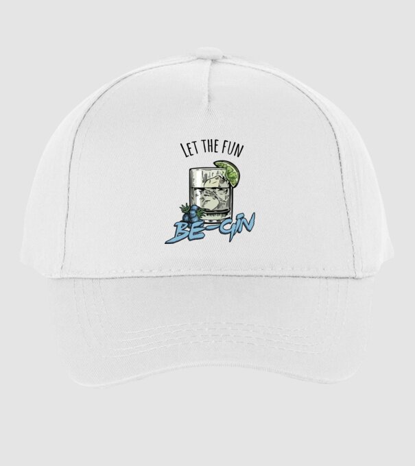 Let the fun be gin model alb pe tricou