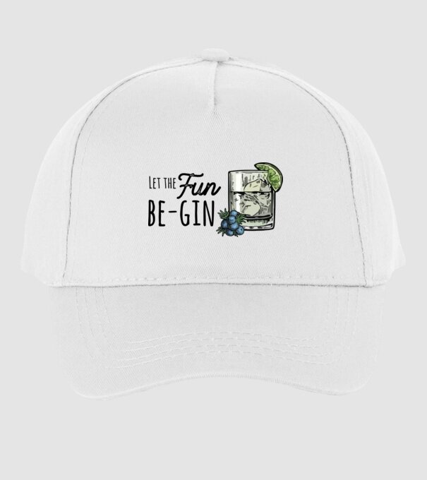 Let the fun be gin model alb pe tricou