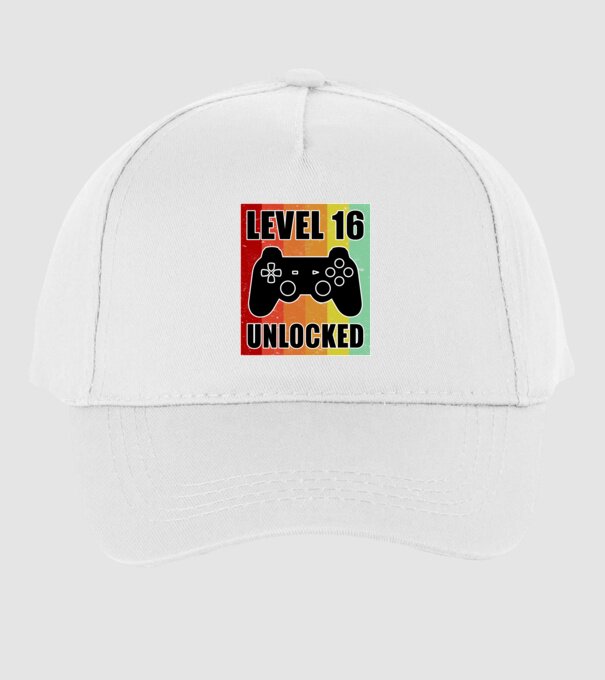 level 16 unlocked retro gamer model alb pe tricou