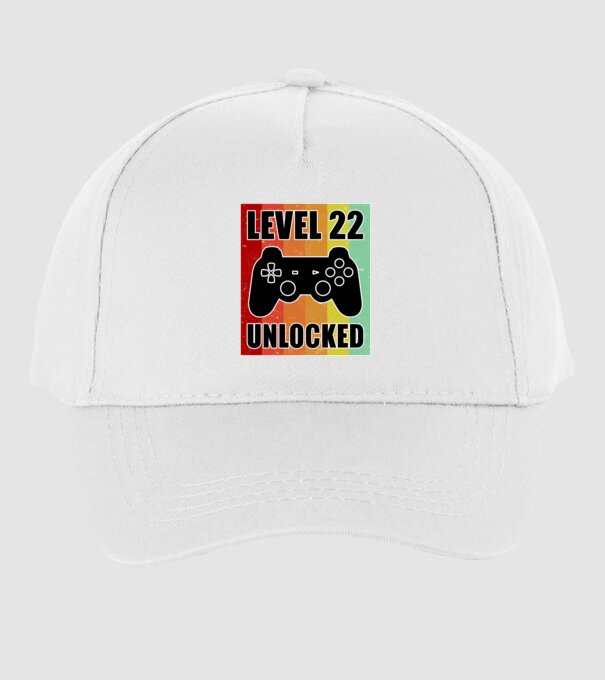 level 22 unlocked retro gamer model alb pe tricou