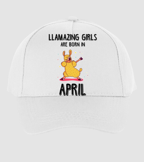 llamazing girls are born in april black model alb pe tricou