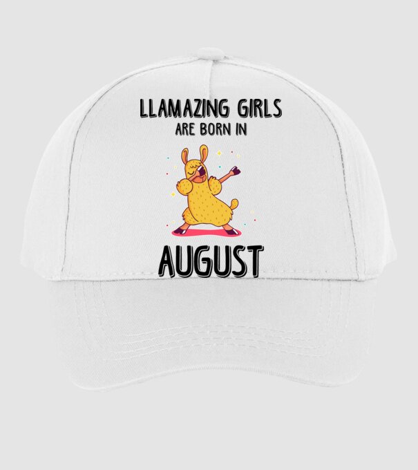 Llamazing girls are born in august black model alb pe tricou