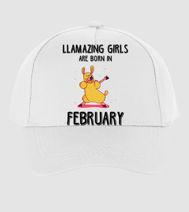 llamazing girls are born in february black model alb pe tricou