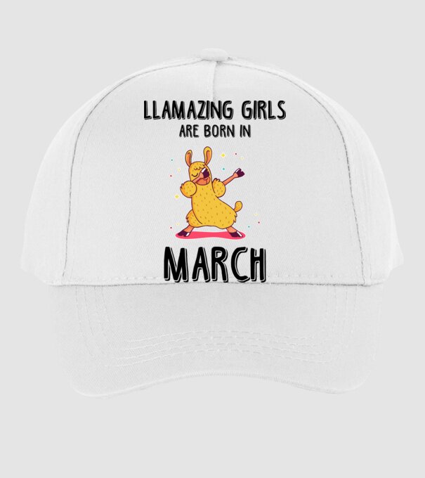 llamazing girls are born in march black model alb pe tricou