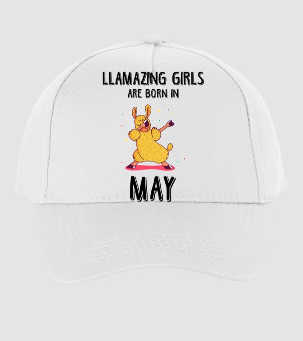 Llamazing girls are born in may black model alb pe tricou