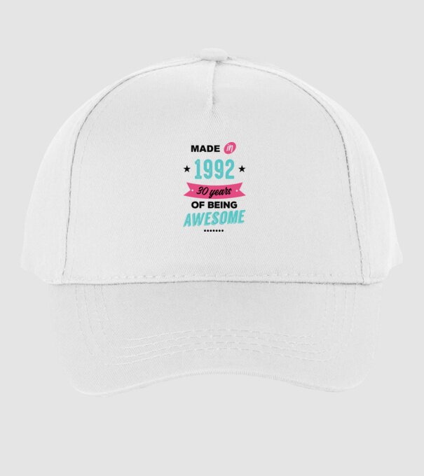 MADE in 1992 model alb pe tricou