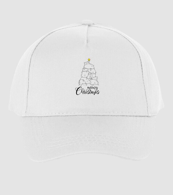 Meowy Christmas model alb pe tricou