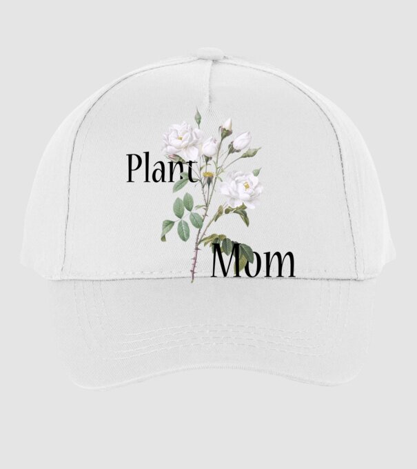 Plant mom model alb pe tricou