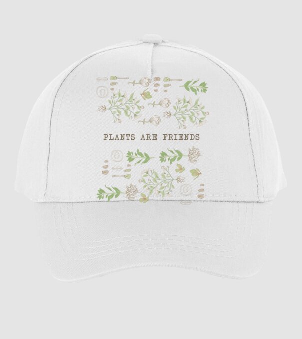 Plants are friends model alb pe tricou