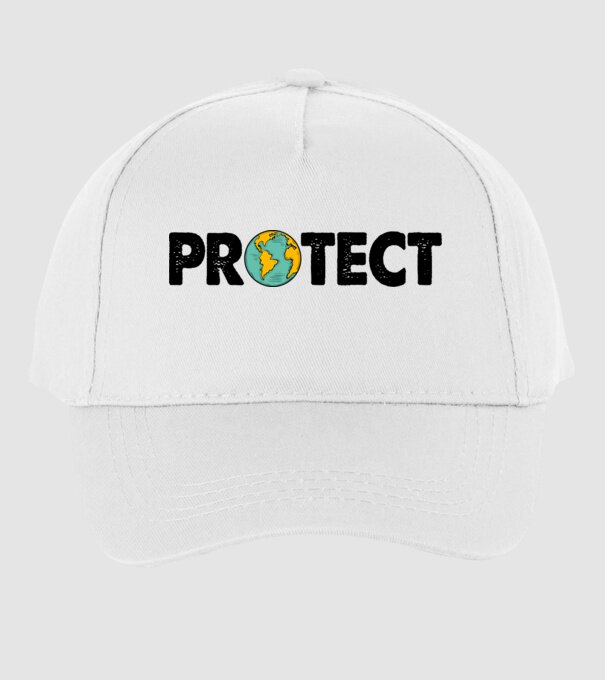 Protect earth model alb pe tricou