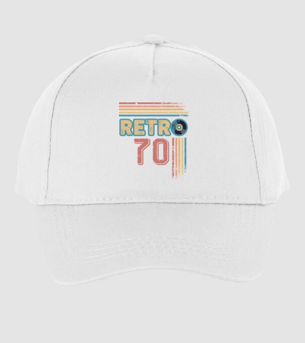 Retro 70 Birthday model alb pe tricou