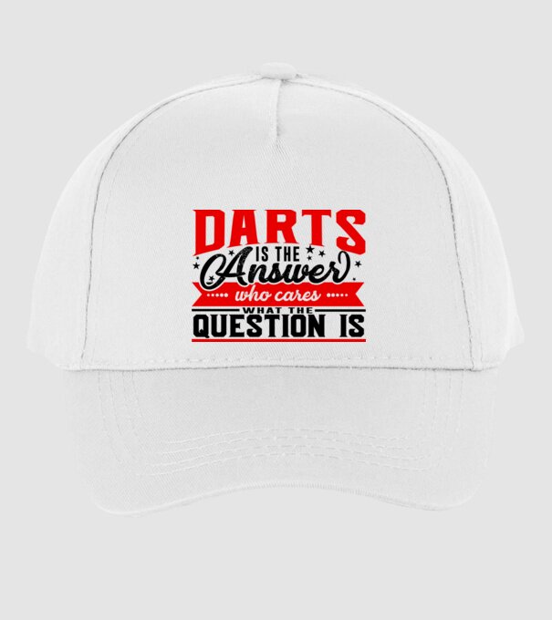 Sport is the answer DARTS model alb pe tricou