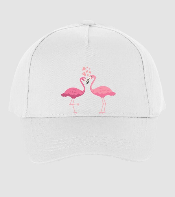 FLAMINGO ÎNDRĂGOSTIȚI model alb pe tricou