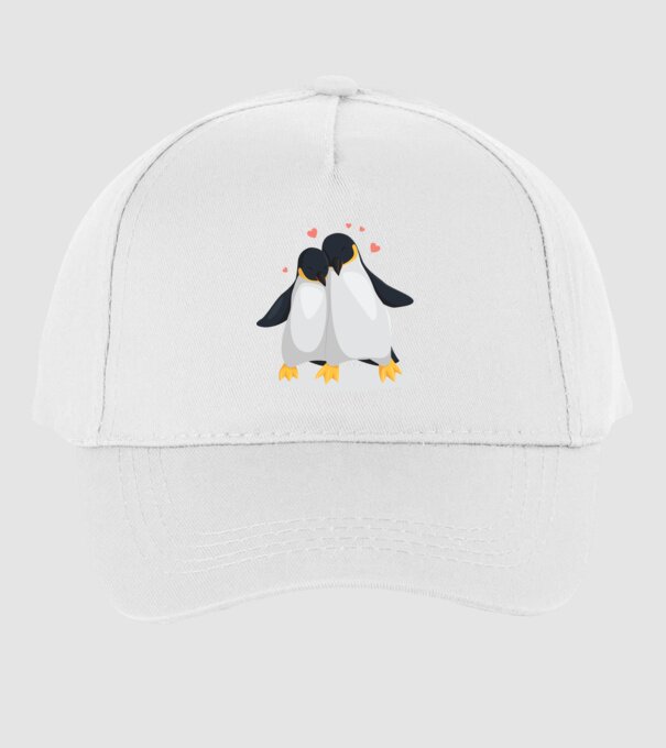 PINGUINI ÎNDRĂGOSTIȚI 8 model alb pe tricou