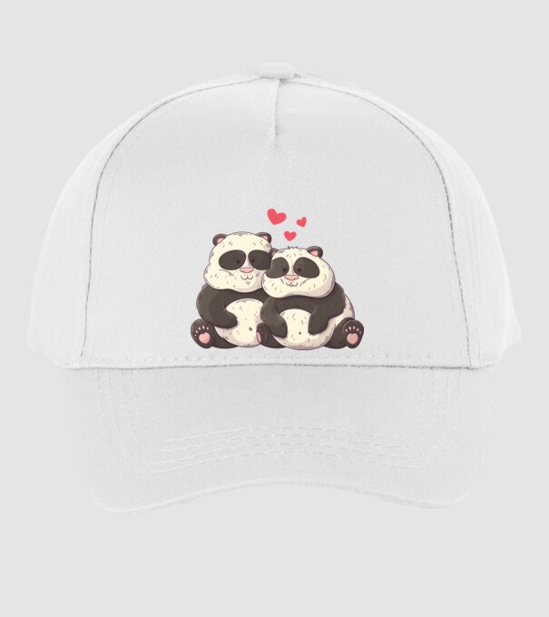 URȘI PANDA DOLOFANI ÎNDRĂGOSTIȚI model alb pe tricou