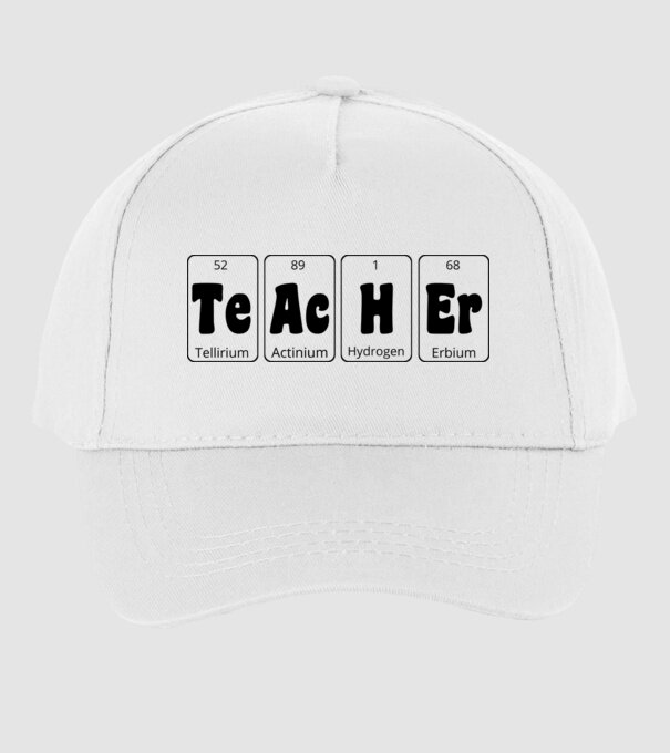 Teacher periodic model alb pe tricou
