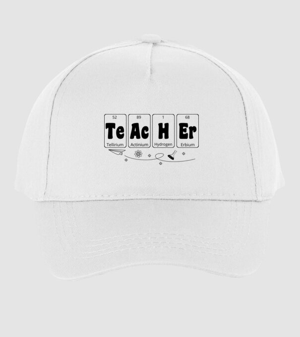Teacher periodic model alb pe tricou