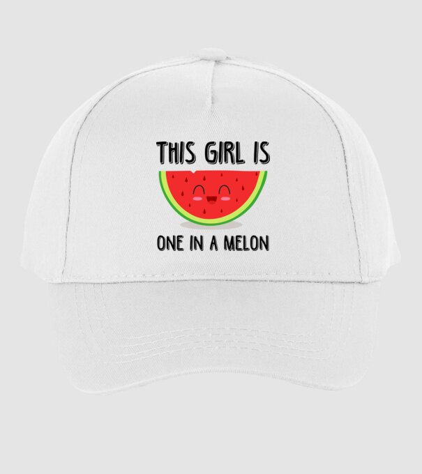 This girl is one in a melon model alb pe tricou