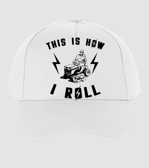 This is how i roll model alb pe tricou
