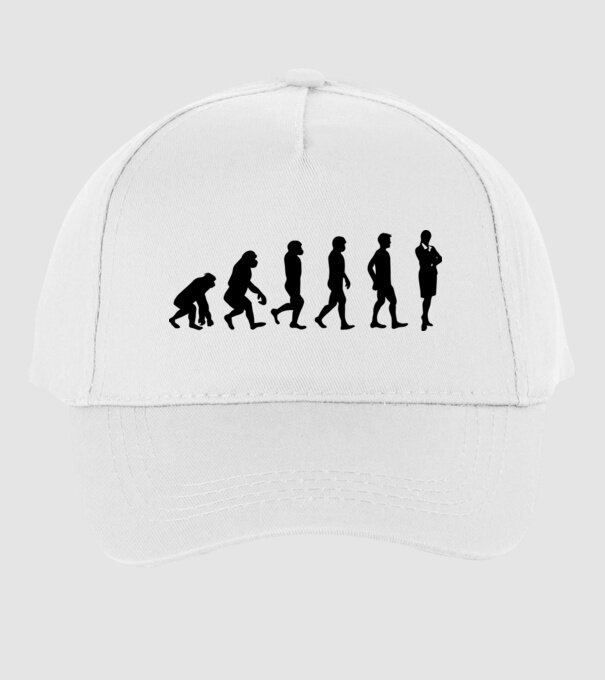 Evoluție femeie de afaceri model alb pe tricou