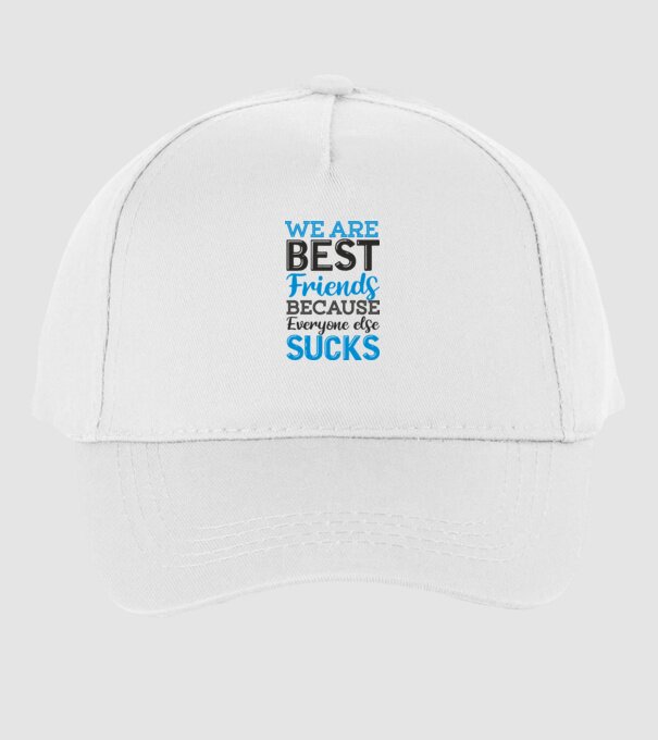 We Are best friends because everyone else sucks model alb pe tricou