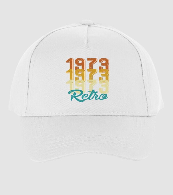 1973 retro model alb pe tricou