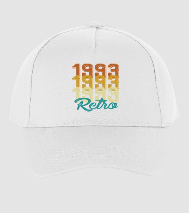 1993 retro model alb pe tricou