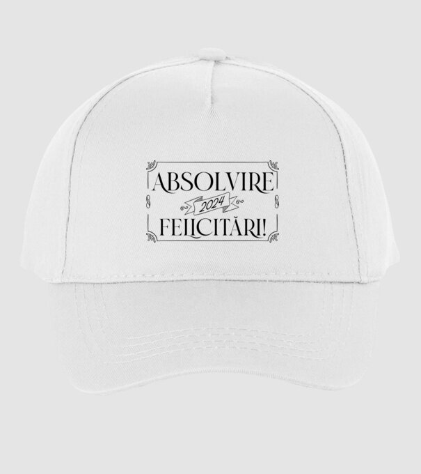 Absolvire 2024 model alb pe tricou