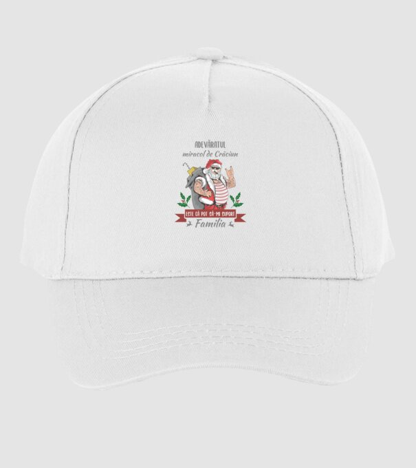 adevăratul miracol de Crăciun este că pot să-mi suport familia model alb pe tricou