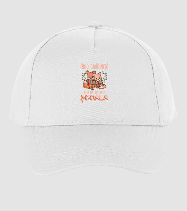 Adio grădiniță, deja mă așteaptă școala model alb pe tricou