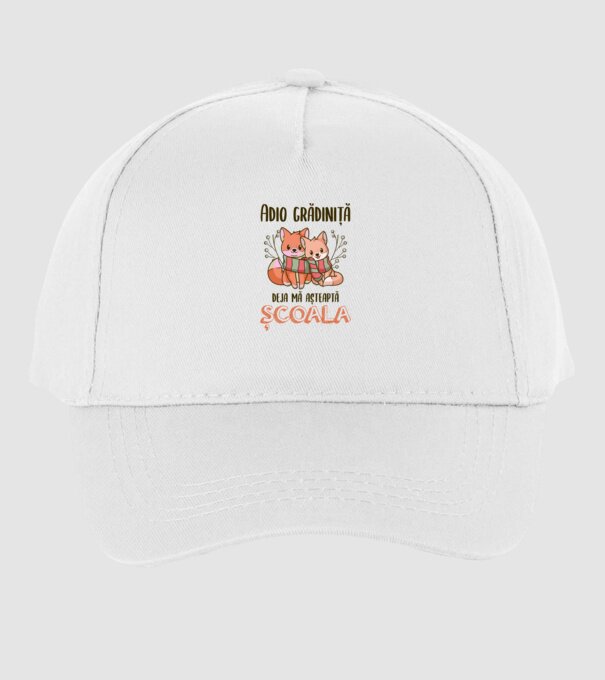 Adio grădiniță, deja mă așteaptă școala model alb pe tricou