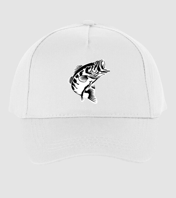 AngryFish model alb pe tricou