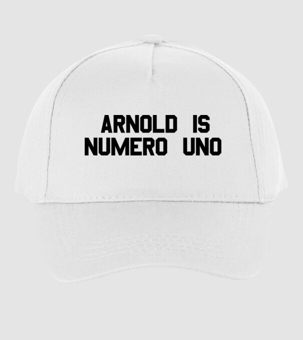 Arnold is Numero Uno model alb pe tricou