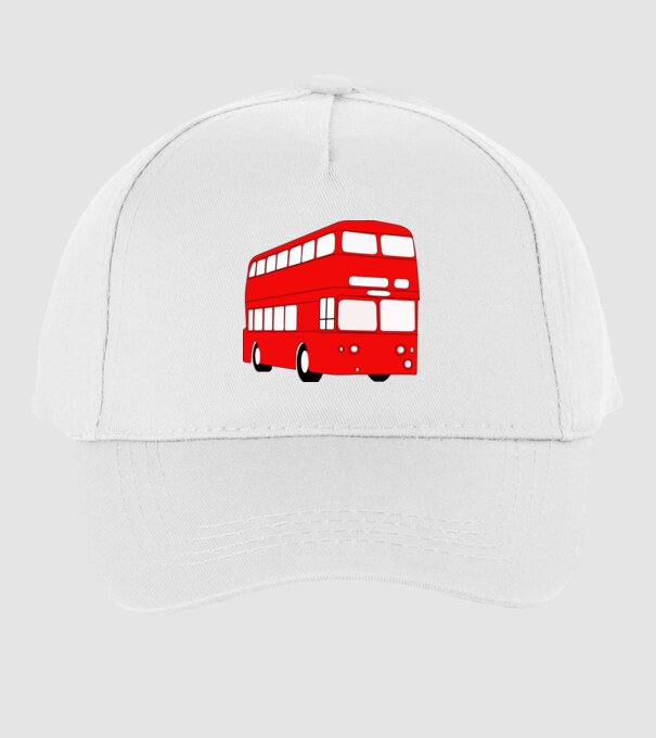 Autobuze model alb pe tricou