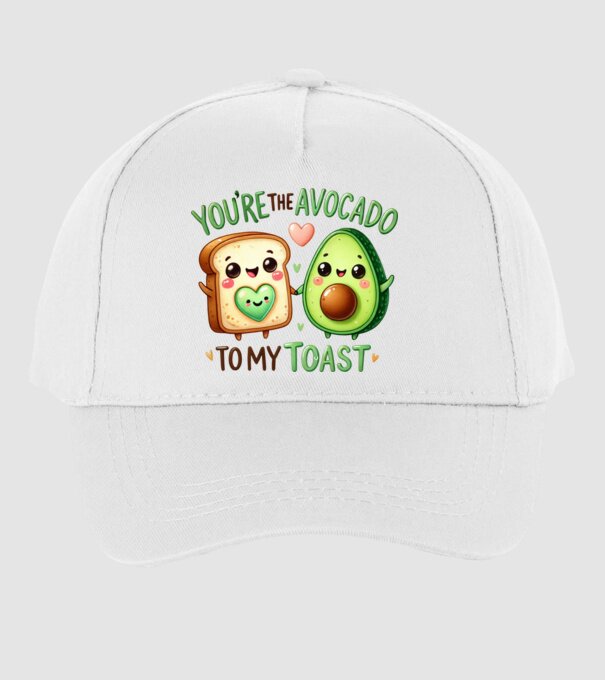 Avocado to my Toast model alb pe tricou