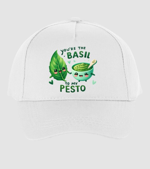 Basil to my Pesto model alb pe tricou